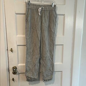 Aerie Black and White Striped Joggers